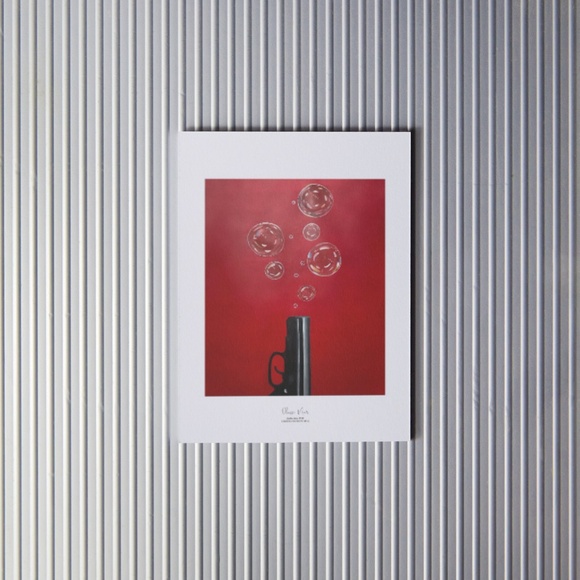 'Bubble Gun' Limited-edition poster print wall art 12 x 18 inches